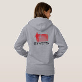 21 Vets Hoodie (vrouwen) (Achterkant volledig)