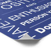 21 Voorstellen voor succes - Blauw Poster (Hoek)