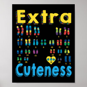 21 xx extra chromosoom meisje wereld down syndroom poster