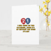 21 year old birthday designs kaart (Gele Bloem)