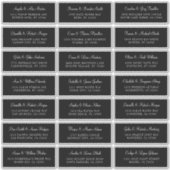 21 Zwarte Adresetiketten voor individueel huwelijk Sticker (Voorkant)