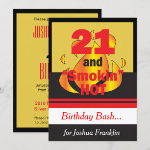 21and Smokin Hot Verjaardag Kaart