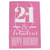 21e 21e pasteelroze medium cadeauzakje (Voorkant)