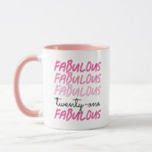 21e anniversaire 21 et fabuleux avec Nom Mug (Gauche)