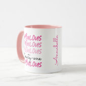 21e anniversaire 21 et fabuleux avec Nom Mug (Devant gauche)