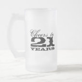 21e anniversaire Beer Mug pour hommes | Soeurs jus (Gauche)