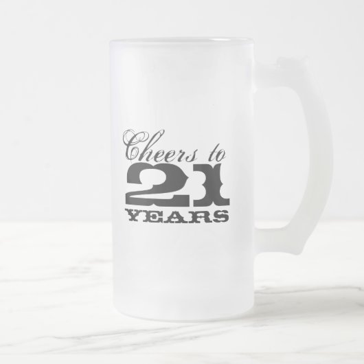 21e anniversaire Beer Mug pour hommes | Soeurs jus (Droit)