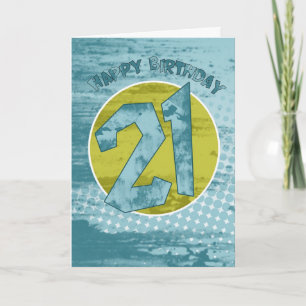 21E Anniversaire - Carte d'Anniversaire moderne Gr