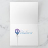 21e anniversaire Carte photo (Intérieur)