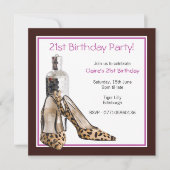 21e anniversaire Chaussures Invitation (Devant)