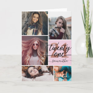 21e anniversaire Chic Carte photo