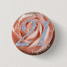 21e Anniversaire Cupcake 3 Cm Round Badge