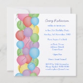 21e Anniversaire de fête ballons Invitation person (Dos)