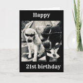 **21E ANNIVERSAIRE EST LA CARTE LA PLUS COOLÉE DE (Devant)