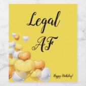 21e anniversaire Étiquette de vin (Étiquettes simples)