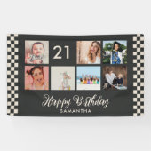 21e anniversaire fête photo Collage Bannière (Horizontal)