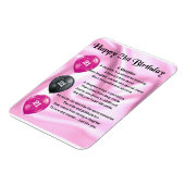21e anniversaire, Fille Poem Magnet (Côté Gauche)