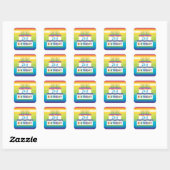 21e Anniversaire Gâteau Avec Sticker Rainbow Strip (Feuille)
