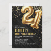 21e anniversaire Gold Black Invitation (Devant)