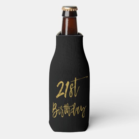 21e anniversaire Gold Foil Anniversaire Glacière b (Bottle Devant)