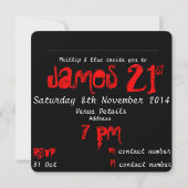 21e anniversaire Invitation (Dos)