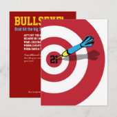 21e anniversaire - Invitation à Bullseye cible (Devant / Derrière)