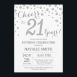 21e anniversaire Invitation au diamant Parties sci<br><div class="desc">21e anniversaire Invitation avec Arrière - plan Diamant de Parties scintillant d'argent. Confetti d'argent. Anniversaire adulte. Hommes ou femmes,  anniversaire. Pour plus de personnalisation,  cliquez sur le bouton "Customiser" et utilisez notre outil de conception pour modifier ce modèle.</div>