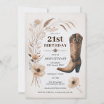 21e anniversaire Invitation Cowgirl<br><div class="desc">Fêtez votre grande journée à l'occidentale avec notre invitation à 21e anniversaire! Saddle-up pour un repas d'anniversaire rustique et charmant avec nos cowgirl et cowboy bottes invitations thématiques qui capturent parfaitement l'essence d'une fête de l'ouest du pays. Que vous soyez un fan de danse en ligne ou tout simplement un...</div>