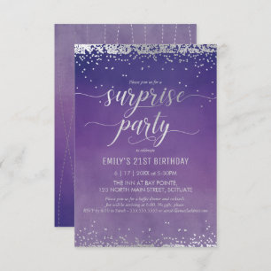 21e Anniversaire Invitation de la Surprise Party -