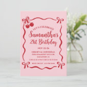 21e anniversaire Invitation et itinéraire de fête (Debout devant)