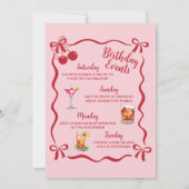 21e anniversaire Invitation et itinéraire de fête (Dos)