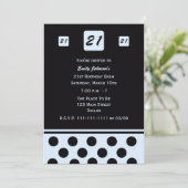 21e anniversaire Invitation fête moderne 21 en ble (Debout devant)