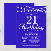 21e anniversaire Invitation Marine Bleue (Devant / Derrière)