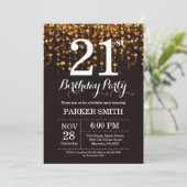 21e anniversaire Invitation Parties scintillant d' (Debout devant)