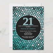 21e anniversaire Invitation Parties scintillant no (Devant)