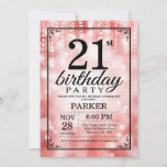 21e anniversaire Invitation Parties scintillant ro<br><div class="desc">Invitation à l'anniversaire du 21e anniversaire avec feux à cordes rouges avec Arrière - plan à Parties scintillant rouge. Anniversaire rouge. Anniversaire adulte. Hommes ou femmes Anniversaire Invitation. 13e 15e 16e 18e 20e 21e 30e 40e 50e 60e 70e 80e 90e 100e, n'importe quel âge. Pour plus de personnalisation, cliquez sur...</div>