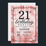 21e anniversaire Invitation Parties scintillant ro<br><div class="desc">Invitation à l'anniversaire du 21e anniversaire avec feux à cordes rouges avec Arrière - plan à Parties scintillant rouge. Anniversaire rouge. Anniversaire adulte. Hommes ou femmes Anniversaire Invitation. 13e 15e 16e 18e 20e 21e 30e 40e 50e 60e 70e 80e 90e 100e, n'importe quel âge. Pour plus de personnalisation, cliquez sur...</div>