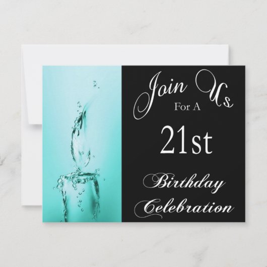 21e anniversaire Invitation personnalisée (Devant)