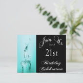 21e anniversaire Invitation personnalisée (Debout devant)