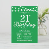 21e anniversaire Invitation verte (Debout devant)