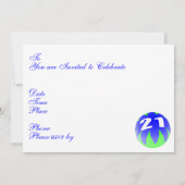 21e anniversaire Invitations (Dos)