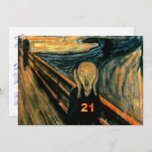 21e anniversaire Invitations (Devant / Derrière)