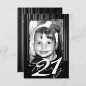 21e anniversaire Invitations (Devant / Derrière)