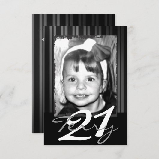 21e anniversaire Invitations (Devant / Derrière)