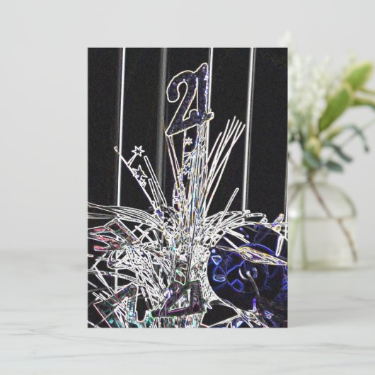 21e anniversaire Invitations de fête (Debout devant)