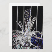 21e anniversaire Invitations de fête (Devant / Derrière)