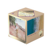 21e anniversaire Mariage Cube en laiton (Angle arrière)