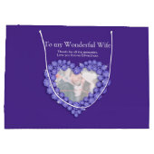 21e anniversaire mariage iolite photo sac violet (Dos)