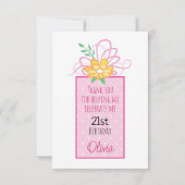 21e anniversaire Merci gâteau présent (Dos)