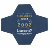 21e anniversaire Né 2002 Monogramme Nom Légende (Plat)